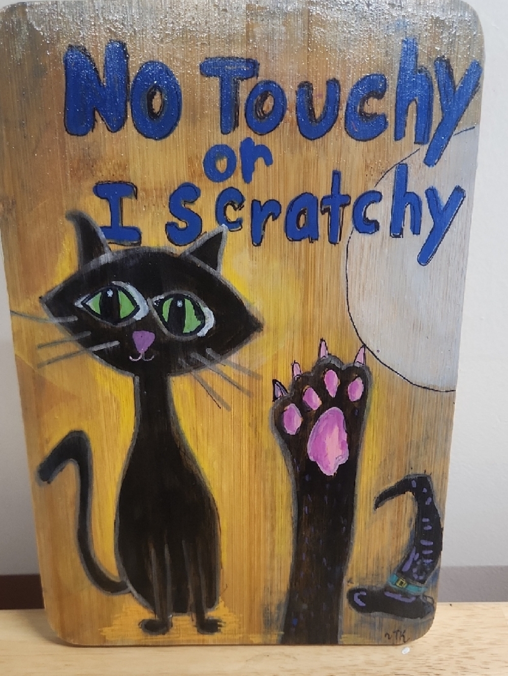 Black Cat Custom Order 10x7 Inch - Picture 3 of 5